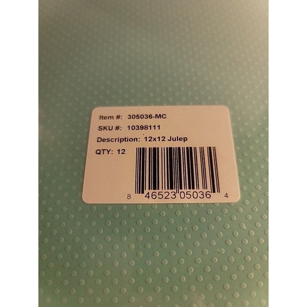 Bazzill Paper, 12"x12", Mint Julip Dotted Green, Pack of 12
